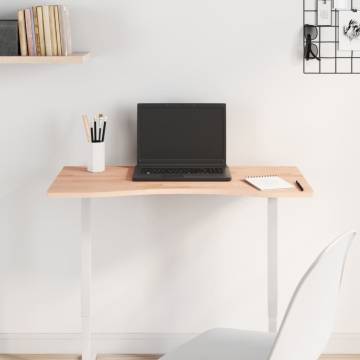 Desk Top 80x(36-40)x1.5 cm Solid Wood Beech