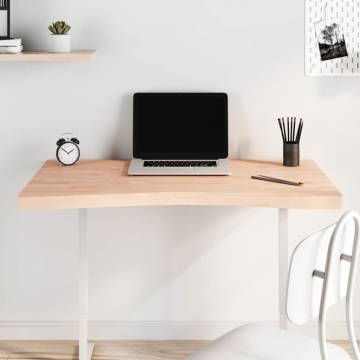 Desk Top 100x(55-60)x4 cm Solid Wood Beech