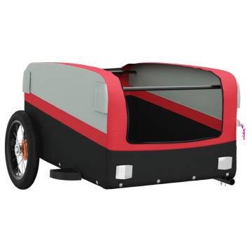 Bike Trailer Black and Red 30 kg Iron