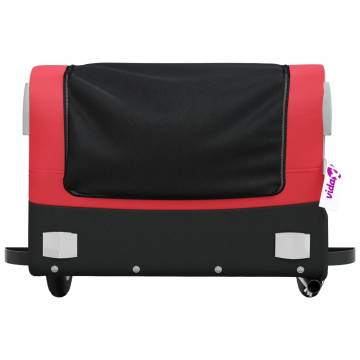 Bike Trailer Black and Red 30 kg Iron