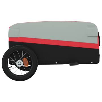 Bike Trailer Black and Red 30 kg Iron