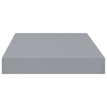 Floating Wall Shelf Grey 40x23x3.8 cm MDF