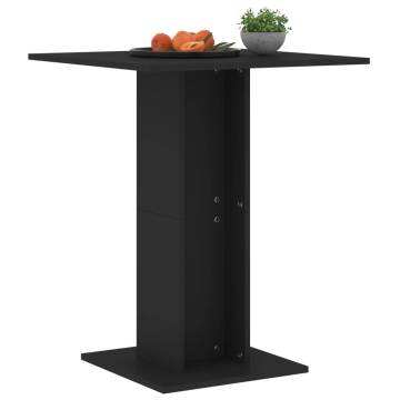 Bistro Table Black 60x60x75 cm Engineered Wood