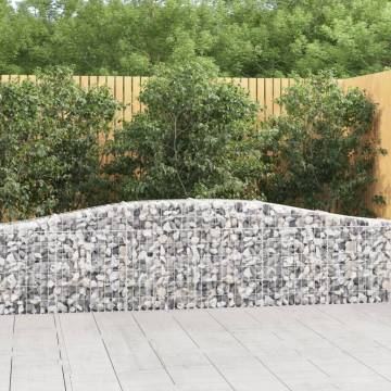 Arched Gabion Baskets 10 pcs 400x30x60/80 cm Galvanised Iron