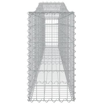 Arched Gabion Baskets 10 pcs 400x30x60/80 cm Galvanised Iron