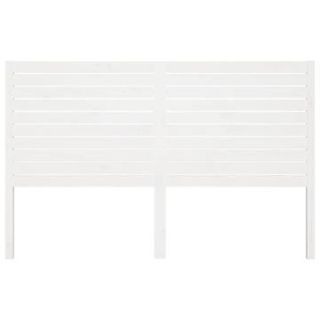 Bed Headboard White 206x4x100 cm Solid Wood Pine