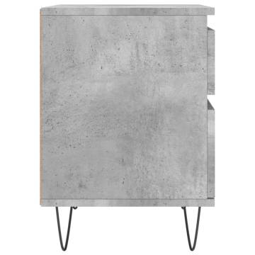 Bedside Cabinets 2 pcs Concrete Grey 40x35x50 cm Engineered Wood