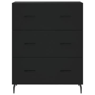 Highboard Black 69.5x34x180 cm Engineered Wood