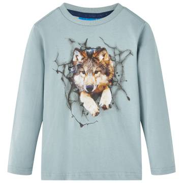 Kids' T-shirt with Long Sleeves Light Blue 128