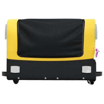 Bike Trailer Black and Yellow 45 kg Iron