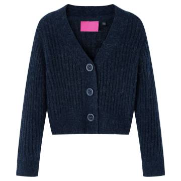 Kids' Cardigan Knitted Navy 140