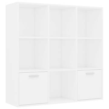 Book Cabinet White 98x30x98 cm Engineered Wood