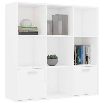 Book Cabinet White 98x30x98 cm Engineered Wood