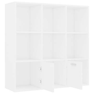 Book Cabinet White 98x30x98 cm Engineered Wood