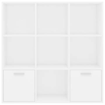 Book Cabinet White 98x30x98 cm Engineered Wood