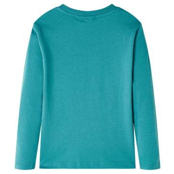 Kids' T-shirt with Long Sleeves Dark Aqua 140