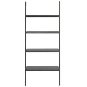 4-Tier Leaning Shelf Black 64x34x150.5 cm