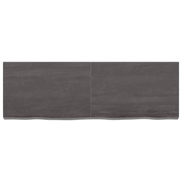 Bathroom Countertop Dark Brown 120x40x(2-6) cm Treated Solid Wood