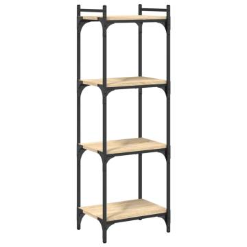 Bookcase 4-Tier Sonoma Oak 40x30x120 cm Engineered Wood