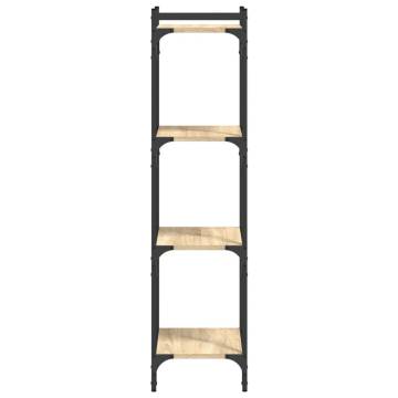 Bookcase 4-Tier Sonoma Oak 40x30x120 cm Engineered Wood