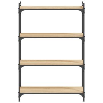 Bookcase 4-Tier Sonoma Oak 80x30x120 cm Engineered Wood