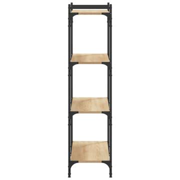 Bookcase 4-Tier Sonoma Oak 80x30x120 cm Engineered Wood