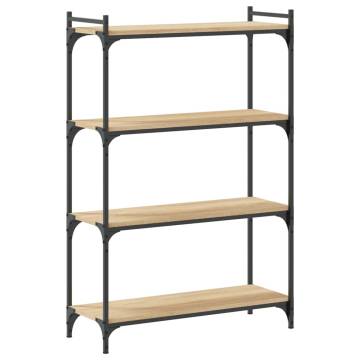 Bookcase 4-Tier Sonoma Oak 80x30x120 cm Engineered Wood