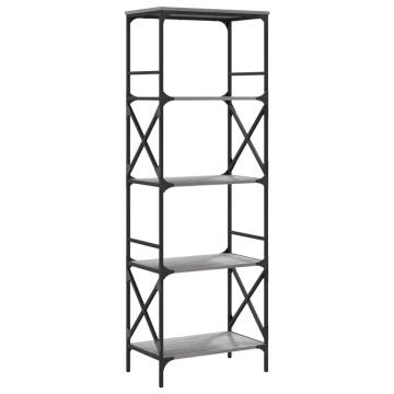 Bookcase 5-Tier Grey Sonoma 59x35x171 cm Engineered Wood