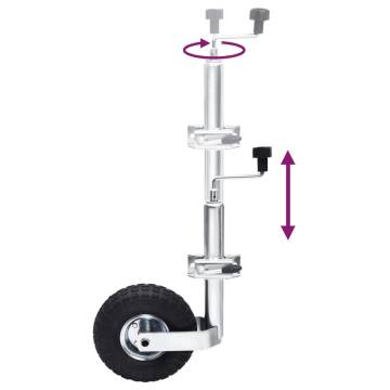 Jockey Wheel 48 mm with 2 Support Tubes and 3 Split Clamps