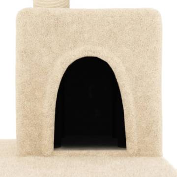 Cat Tree with Sisal Scratching Posts Cream 123 cm