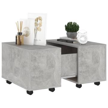 Coffee Table Concrete Grey 60x60x38 cm Engineered Wood