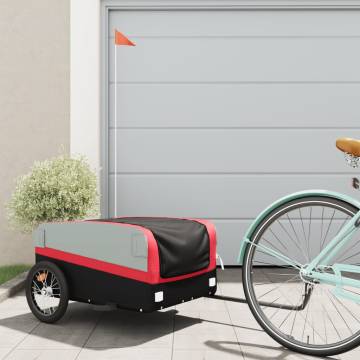 Bike Trailer Black and Red 45 kg Iron