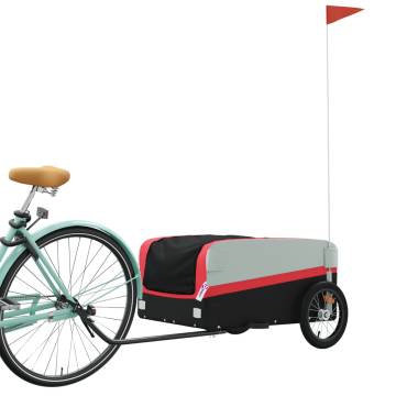 Bike Trailer Black and Red 45 kg Iron