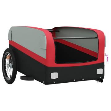 Bike Trailer Black and Red 45 kg Iron