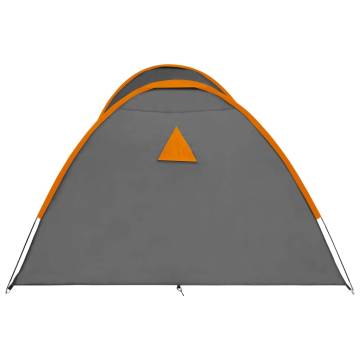 Camping Igloo Tent 650x240x190 cm 8 Person Grey and Orange