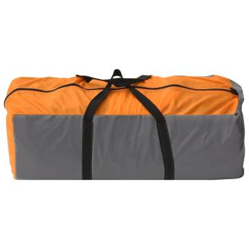 Camping Igloo Tent 650x240x190 cm 8 Person Grey and Orange