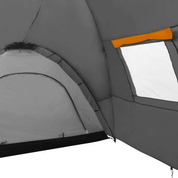 Camping Igloo Tent 650x240x190 cm 8 Person Grey and Orange