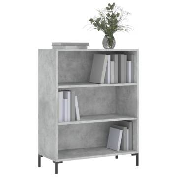 Bookcase Concrete Grey 69.5x32.5x90 cm Engineered Wood