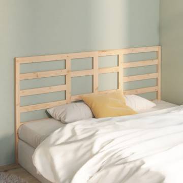 Bed Headboard 206x4x104 cm Solid Wood Pine