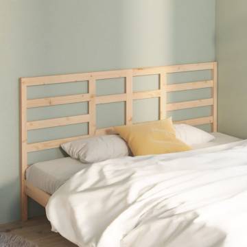 Bed Headboard 206x4x104 cm Solid Wood Pine