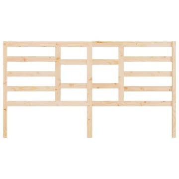 Bed Headboard 206x4x104 cm Solid Wood Pine