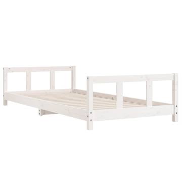 Kids Bed Frame White 90x190 cm Solid Wood Pine