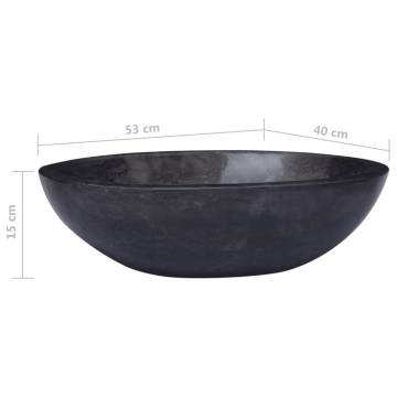 Sink Black 53x40x15 cm Marble