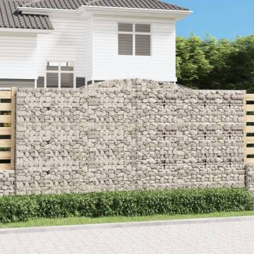 Arched Gabion Basket 400x30x200/220 cm Galvanised Iron