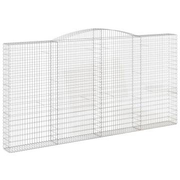 Arched Gabion Basket 400x30x200/220 cm Galvanised Iron