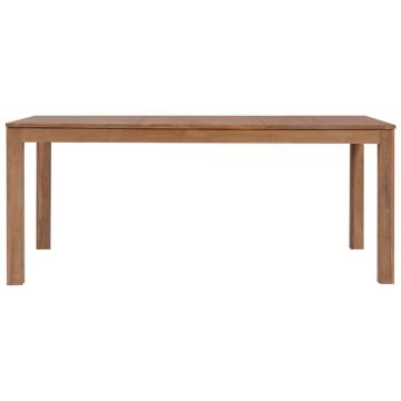 Dining Table Solid Teak Wood with Natural Finish 180x90x76 cm