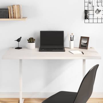 Desk Top White 100x60x2.5 cm Solid Wood Pine