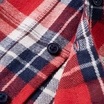 Kids' Plaid Shirt Red and Navy 140