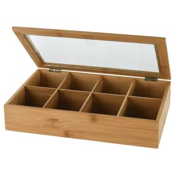 Excellent Houseware Tea Box with 8 Compartments Bamboo