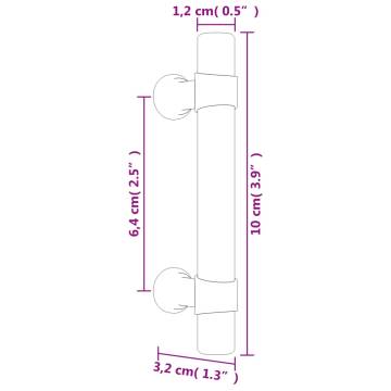 Cabinet Handles 20 pcs Silver 64 mm Stainless Steel